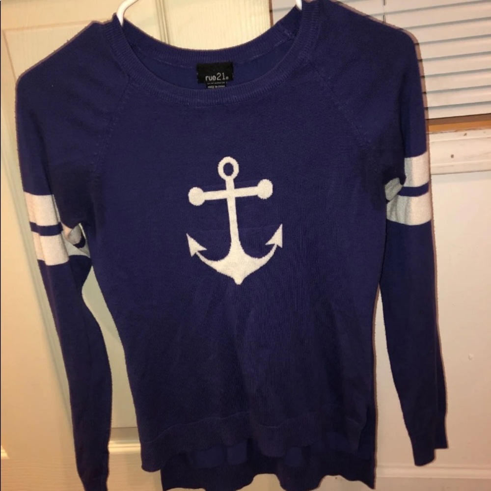 Purple anchor sweater shirt